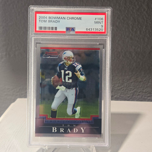 Bowman 2004 Bowman Chrome Tom Brady Base #106 Patriots PSA 9 Graded