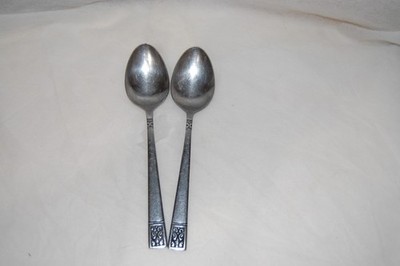 Custom Design Stainless Japan Teaspoons - 2 in Set - 6'' Long