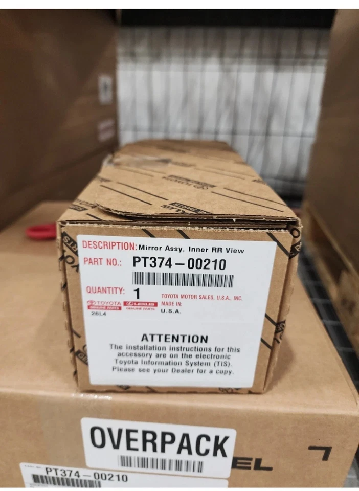 NEW Genuine Toyota Interior FRAMELESS HOMELINK REAR VIEW MIRROR PT374-00210 - Image 2 of 4