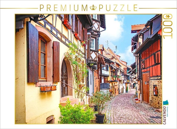 Calvendo Puzzle Cobblestone Alleys | 1000 Pieces, Finished Size 25.2 × 18.9 In (-image