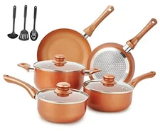 Pots and Pans Set Ultra Nonstick, Pre-Installed 11pcs Cookware Set HC2021-11A