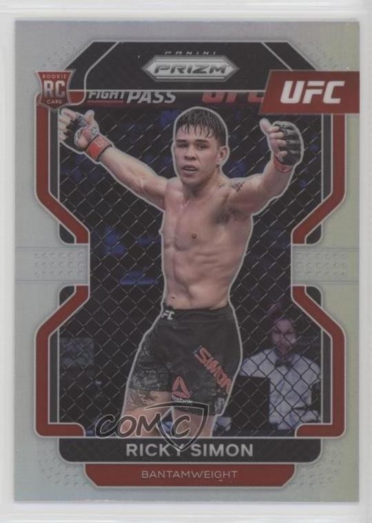 2022 Panini Prizm UFC Silver Prizm Ricky Simon #112 10ou