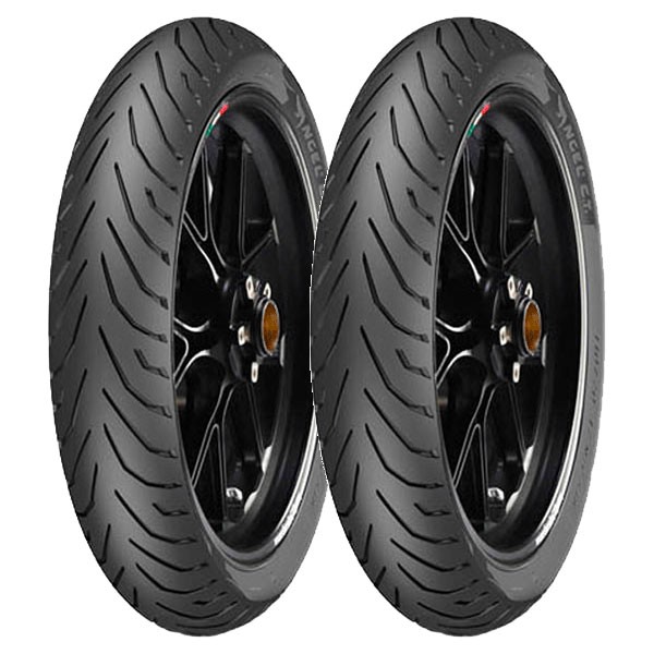 TYRE PAIR PIRELLI 80/80-17 46S + 90/90-17 49S ANGEL CITY CT
