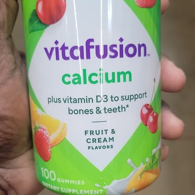 vitafusion Calcium Vitamin D3 Phosphorus Gummies Fruit & Cream 100 Count