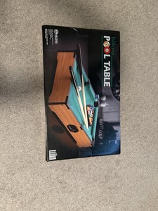 AA Academy TableTop Pool Table Set w/ Cues, Balls & Triangle Rack