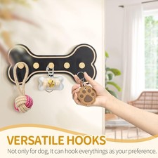 Key Holder Wall Mount Decorative For Hook Coat Rack With 5 Unique 3d Dog Paws