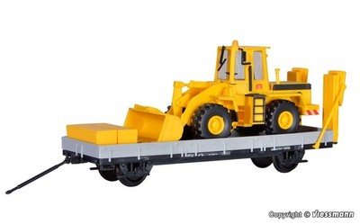 Kibri H0 16308 ROBEL Anhänger 55.54 mit Baugerät