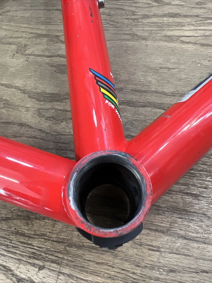 Cuadro de bicicleta de carretera Serotta HSG titanio carbono 54 cm rojo medio 2007 Foto 4 de 4