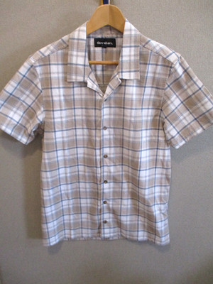 threadbare Short Sleeve Casual Plaid Shirt Size Small Heavy Fabric