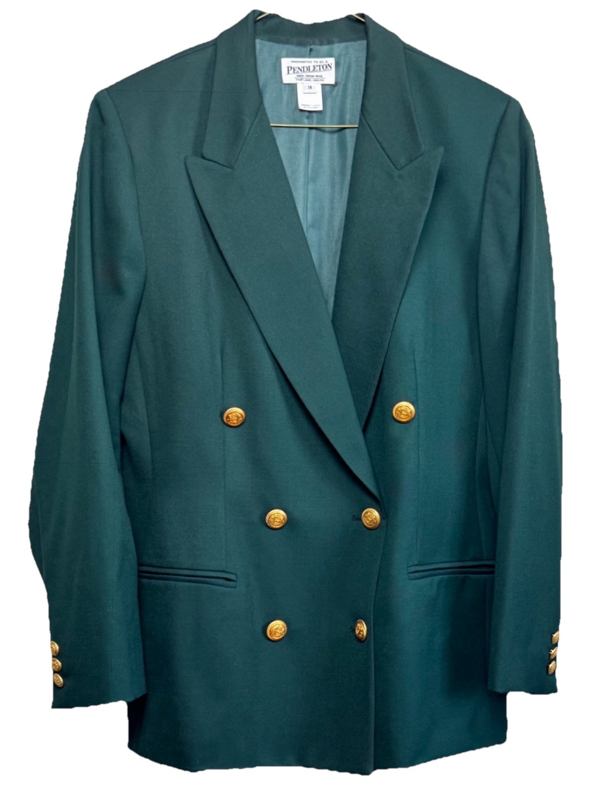 VTG Pendleton Skirt Suit Womens Blazer 14R Skirt … - image 9