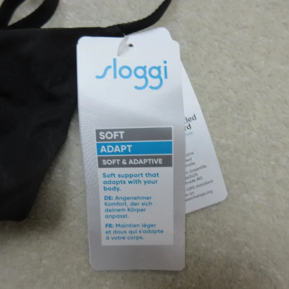 Женский мягкий адаптивный бюстгальтер Sloggi XS черный с регулируемыми ремнями удобный крой - Изображение 2 из 4