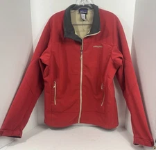 Mens Red Patagonia Polartec Windbloc Softshell Jacket Adze Hybrid Full Zip L