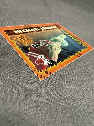 1995 Topps Finest MICHAEL JORDAN “HOT STUFF” CHROME SP W/ COATNG #HS1🔥RARE🔥 - Picture 10 of 11