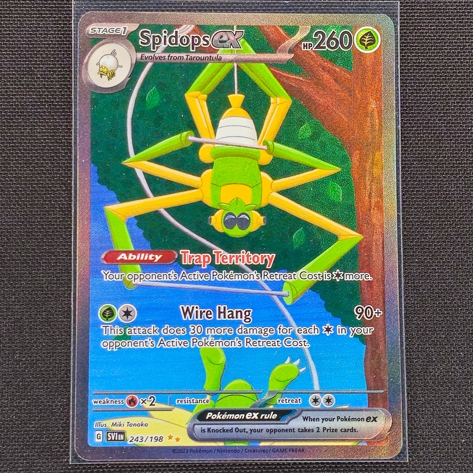 Spidops ex - 243/198 - SIR - Scarlet & Violet - Pokemon Card - NM/M