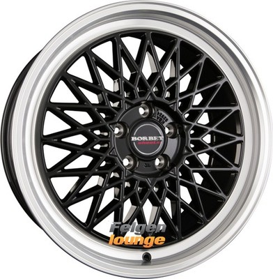 4x BORBET B Black Rim Polished 8x18 ET40 5x114,3 Alufelgen 18 Zoll