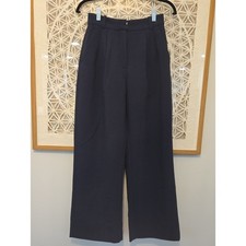Abercrombie Fitch Sloane Curve Love Navy High-Rise Wide-Leg Trousers Size 25