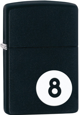Zippo 8 Ball Billiards Black Matte Windproof Lighter 28432 New