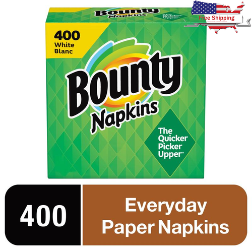 Disposable Paper Napkins 400 Count Quick Absorbent Multi Occasion Mess Cleanup