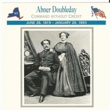 1995 Atlas, Civil War Cards, #31.14 Abner Doubleday, Baseball
