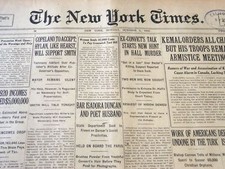 1922 OCTOBER 2 NEW YORK TIMES - BAR ISADORA DUNCAN AND HUSBAND - NT 5805 1922 OCTOBER 2 NEW YORK TIMES - BAR ISADORA DUNCAN AND HUSBAND - NT 5805