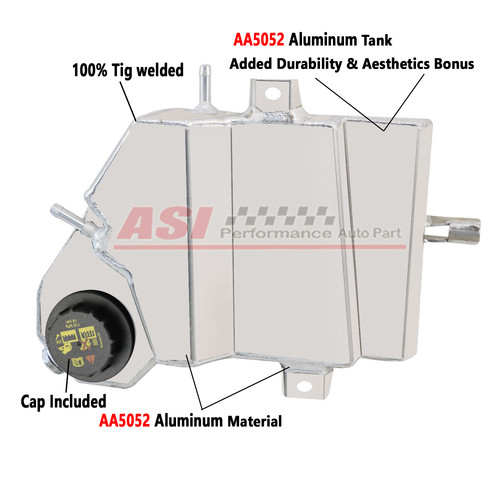 Aluminum Coolant Reservoir Tank For Ford F250 F350 Excursion 6.0L Powerstroke - Foto 1 di 6