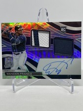2022 Panini Spectra Wander Franco Rookie Dual Jersey Auto RPA On Card Game Used