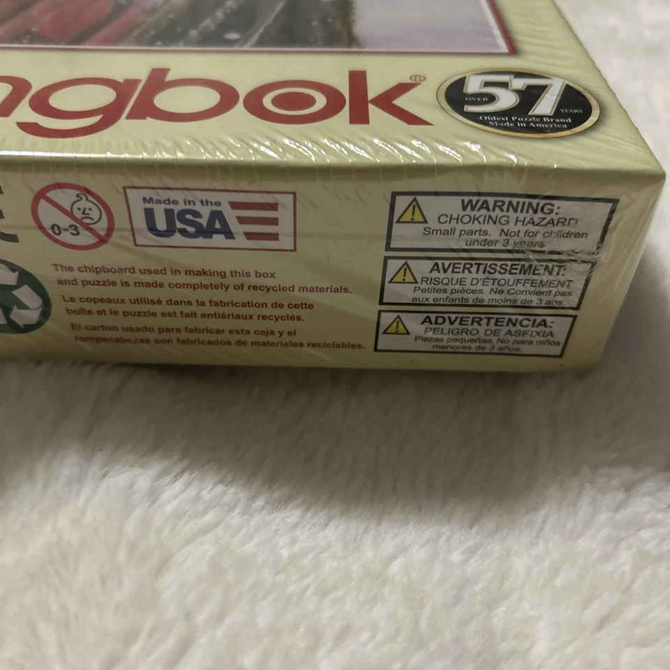 Springbok Red Cardinal Bird 500 PC Puzzle New "Peaceful Moments" Christmas Sled - Image 4 of 4