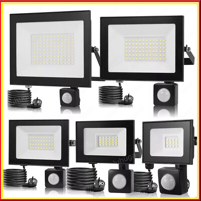 LED Fluter 10W 20W 30W 50W 100W 200W 300W 500W 230V Außen Strahler Scheinwerfer