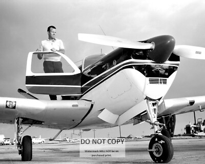 #ad #ad GORDON COOPER STANDS ON WING OF BEECHCRAFT BONANZA AIRCRAFT 8X10 PHOTO AA 564 $10.98
