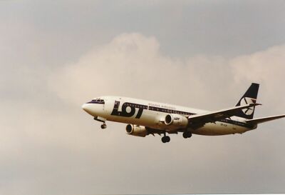 Snapshot Flugzeug Flight Konvolut Polish Airlines Farbe Luftfahrt Pilot Air Boeing 