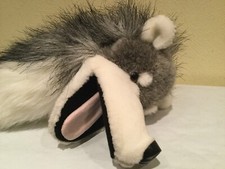 VTG 2005 AURORA WORLD PLUSH FOX PUPPET, MOVEABLE MOUTH, LONG FUR, 10 INCHES, EUC