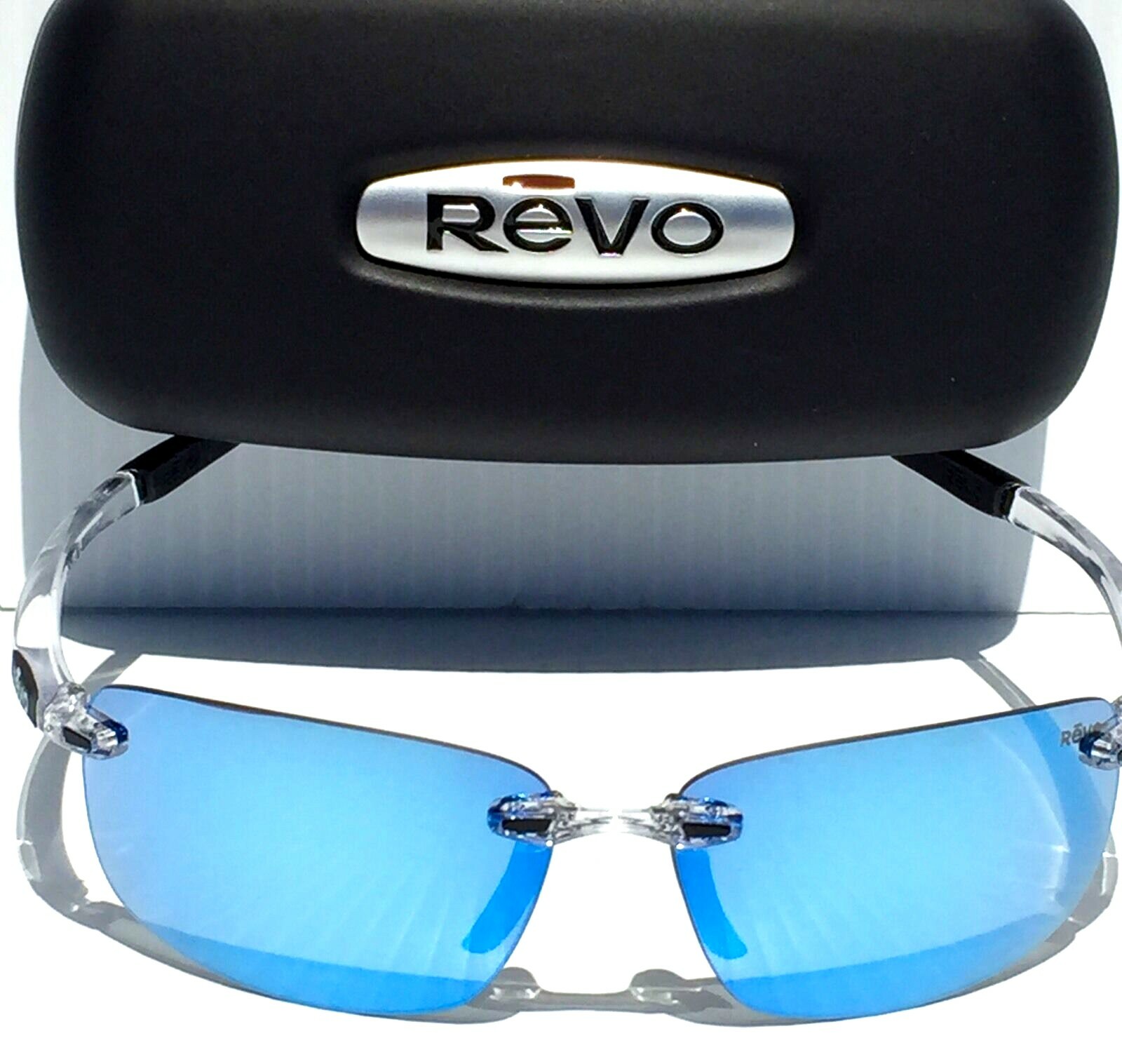 NEW* REVO DESCEND N CLEAR w Blue POLARIZED Lens Sunglass 4059 09 BL eBay