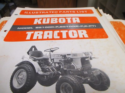 Kubota B5100D-P B5100 E-P E-PT Tractor Parts List Manual