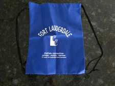 NEW FORT LAUDERDALE CLOTHES CONNECTION ROYAL BLUE STRING BACKPACK