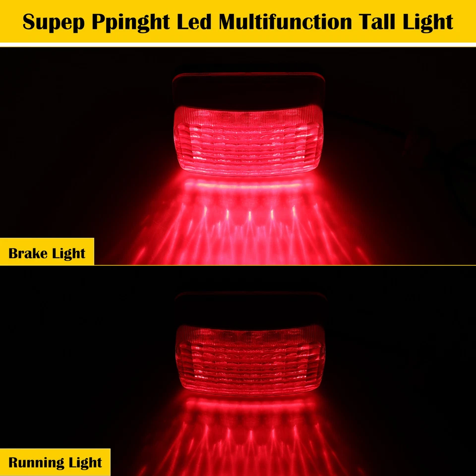 For Suzuki TS185 TS100 TS125 TS250 Motorcycle LED Tail Light Running Brake Light - Image 2 of 4