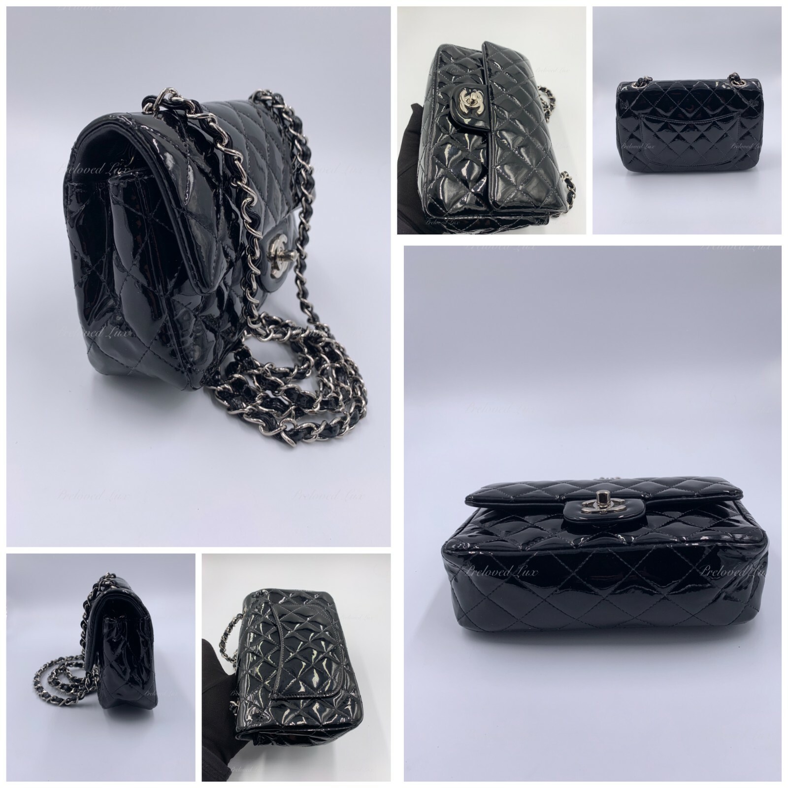 Authentic CHANEL Classic Mini Rectangular Black S… - image 3