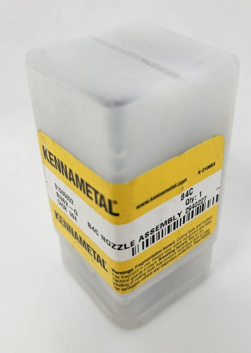 Kennametal B3S2-G B4C Nozzle Assembly Boron Carbide Short Straight
