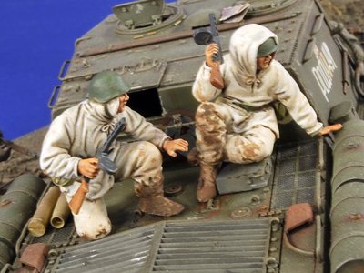 Maquette model, 1/35 resin figure Verlinden ? Russian Tank