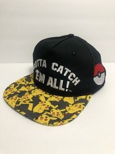 POKEMON Gotta Catch Em All Yellow And Black Snapback Hat Cap Youth Kids Pikachu