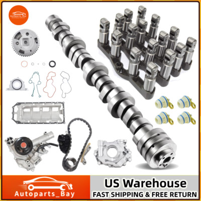 NON MDS Valve Lifters Camshaft Kit Fits 09-19 Dodge Ram 1500 5.7L Hemi V8 + MORE