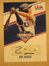 2018 PANINI USA BASEBALL STARS & STRIPES #SS-RR ROC RIGGIO AUTO SIGNED 11/25