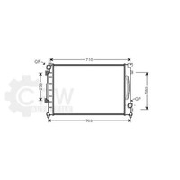 AVA Quality Cooling WasserküHler KüHlrippen GelöTet FüR Audi A6 Avant 4B C5