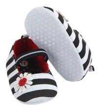 Baby Girl's No-slip Stripe Flower Lovely Toddler Infant Newborn Soft Sole Shoes