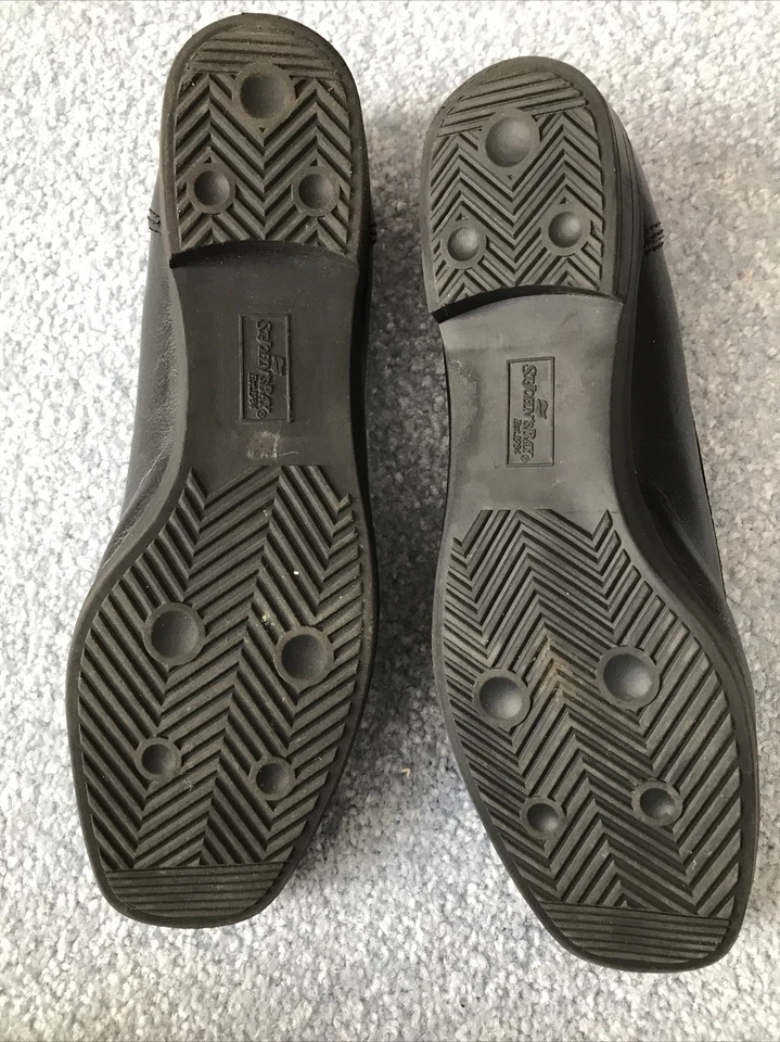 St. John’s Bay Loafers Black Square Toe Preppy Flats Crocodile 9M Vintage - Image 4 of 4