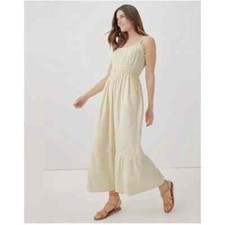 Pact XL Maxi Dress Organic Cotton Sustainabl Butter Coastal Cottagecore Boho NWT