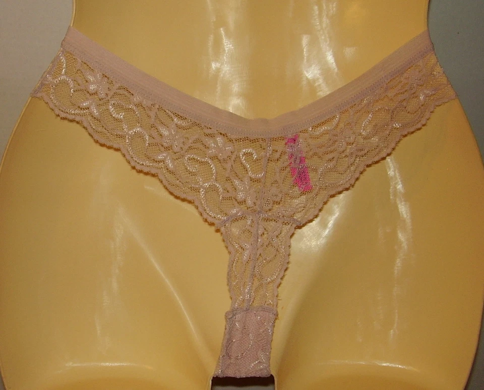 HOT KISS - NUEVO - TALLA: MEDIANO - BEIGE / BEIGE NUDE ENCAJE TRANSPARENTE BRAGUITA Foto 2 de 2