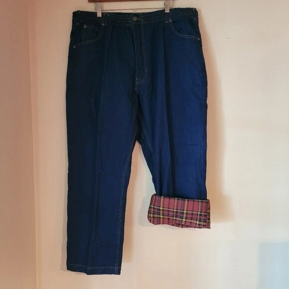 NWT Haband s Ice House Men s Flannel Lined Slacks Jeans Size 44S