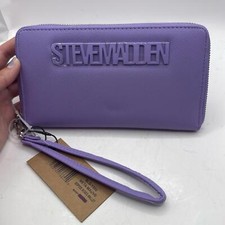 NWT Steve Madden Purple Wristlet Bzipeee Boxed Wallet Clutch Zip Around ID Card