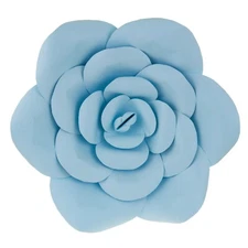 Mega Crafts - 16" Handmade Paper Pedal Flower - Aqua, 1PC