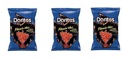 Doritos Flamin' Hot Cool Ranch Flavored Tortilla Chips 9.25 Oz 3 Bags